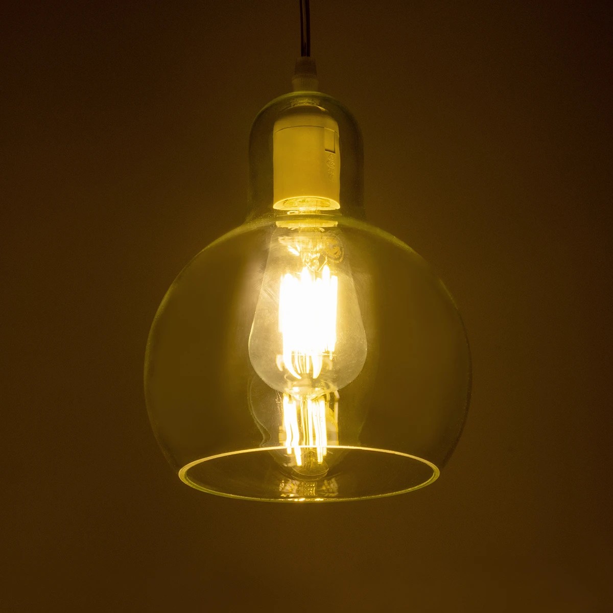 LEDTM® LUCREZIA 01314 Μοντέρνο Κρεμαστό Φωτιστικό Οροφής με Ντουί 1 x E27 AC 220-240V IP20 - Διάφανο - Μ18 x Π18 x Υ23cm - Image 3