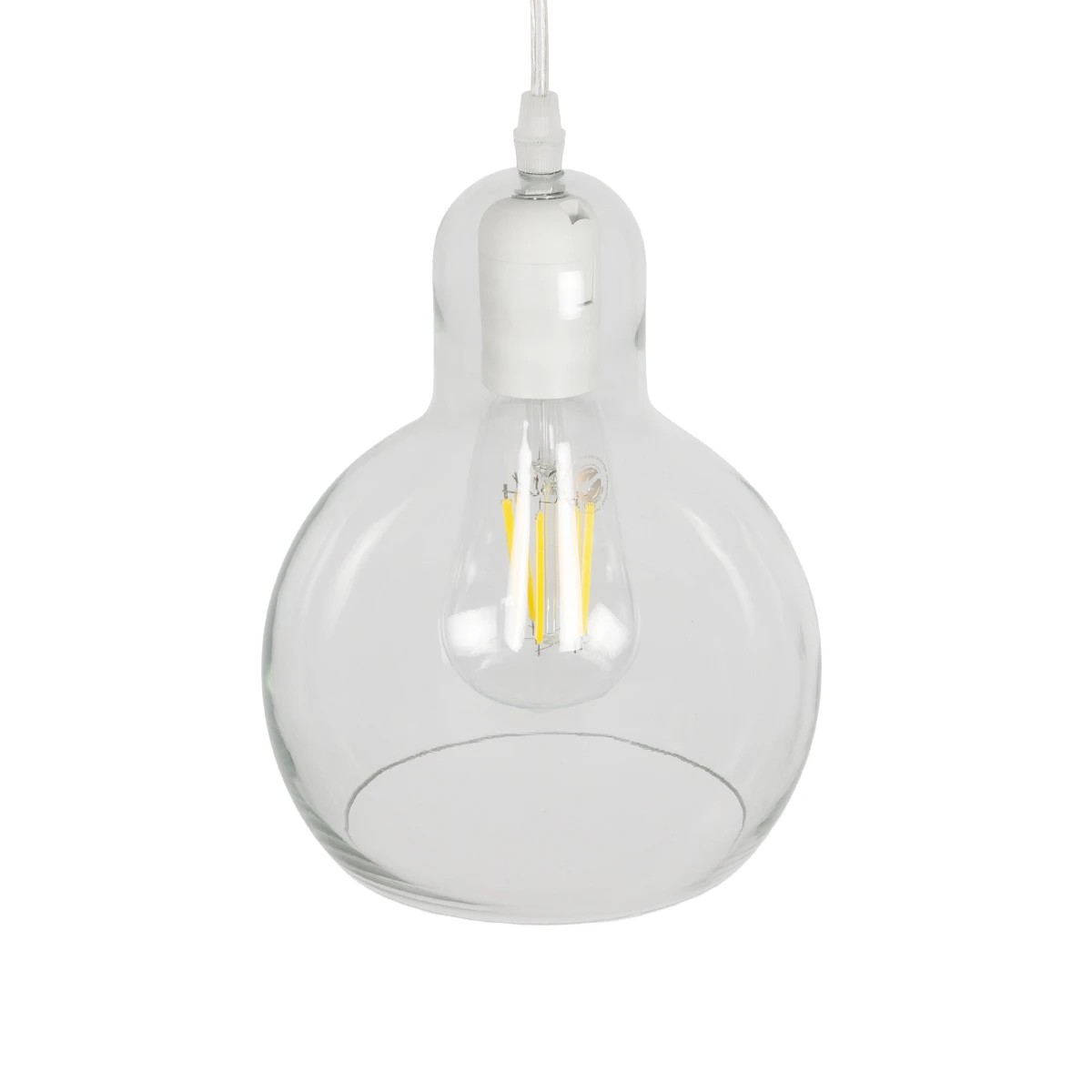 LEDTM® LUCREZIA 01314 Μοντέρνο Κρεμαστό Φωτιστικό Οροφής με Ντουί 1 x E27 AC 220-240V IP20 - Διάφανο - Μ18 x Π18 x Υ23cm - Image 7
