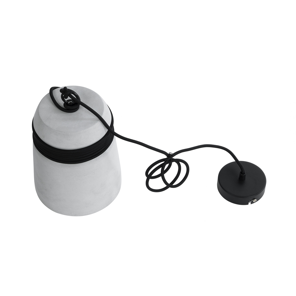 LEDTM® TRIBECA 01320 Μοντέρνο Κρεμαστό Φωτιστικό Οροφής με Ντουί 1 x E27 AC 220-240V IP20 - Γκρι & Μαύρο - Μ20 x Π20 x Υ26cm - Image 10