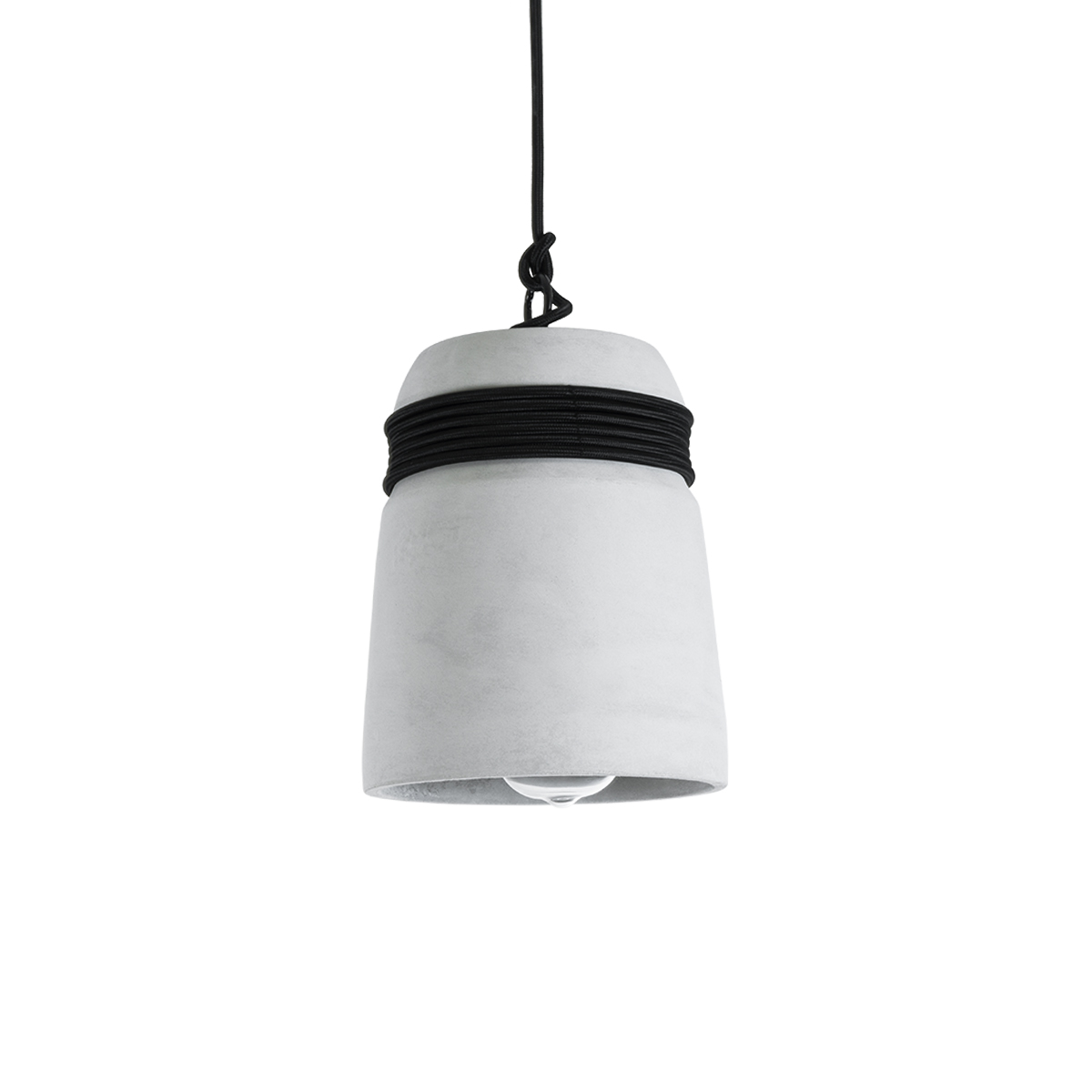 LEDTM® TRIBECA 01320 Μοντέρνο Κρεμαστό Φωτιστικό Οροφής με Ντουί 1 x E27 AC 220-240V IP20 - Γκρι & Μαύρο - Μ20 x Π20 x Υ26cm - Image 2
