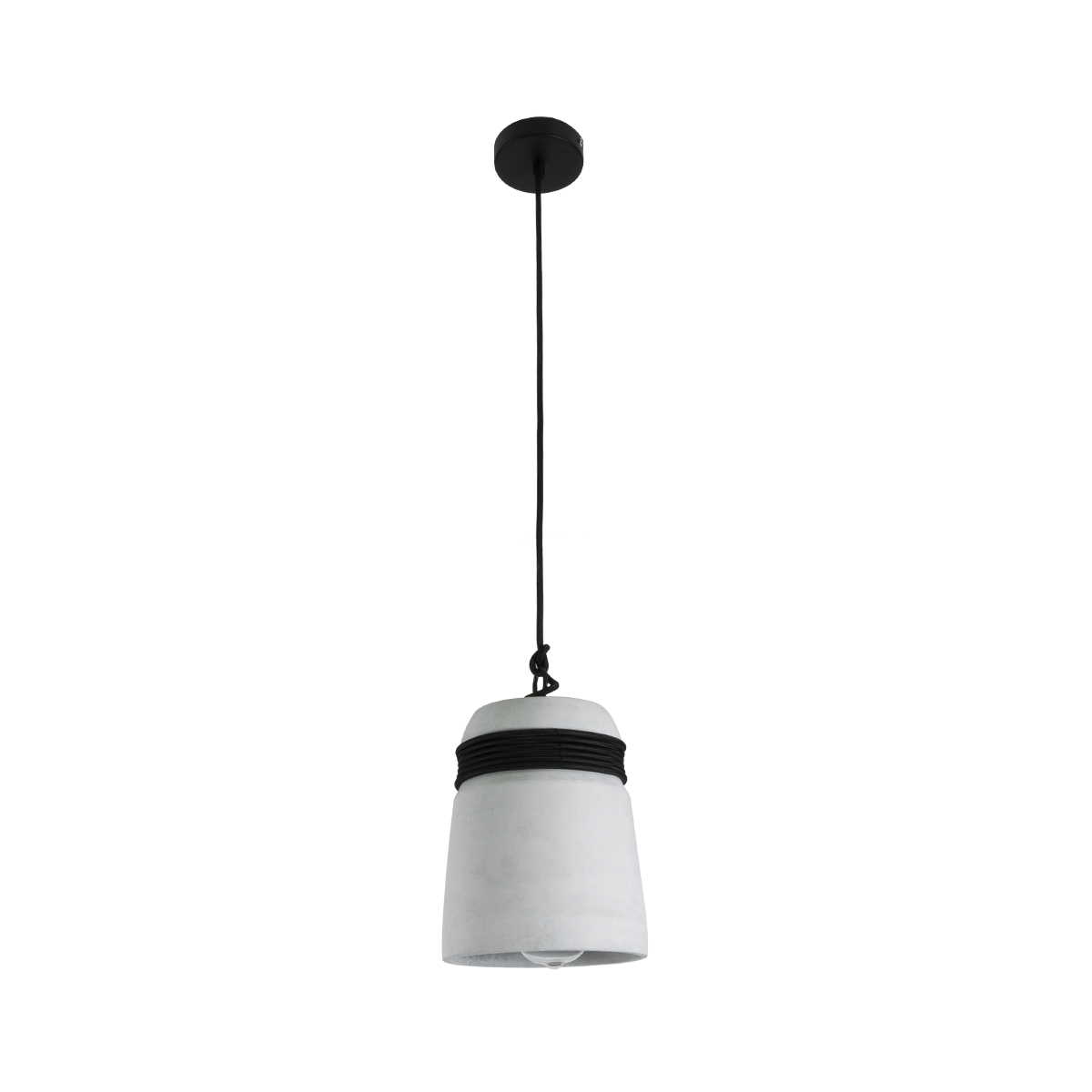 LEDTM® TRIBECA 01320 Μοντέρνο Κρεμαστό Φωτιστικό Οροφής με Ντουί 1 x E27 AC 220-240V IP20 - Γκρι & Μαύρο - Μ20 x Π20 x Υ26cm - Image 3