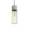 LEDTM® DURANT 01322 Μοντέρνο Κρεμαστό Φωτιστικό Οροφής με Ντουί 1 x E27 AC 220-240V IP20 - Γκρι & Χρυσό - Μ12 x Π12 x Υ40cm - Image 2