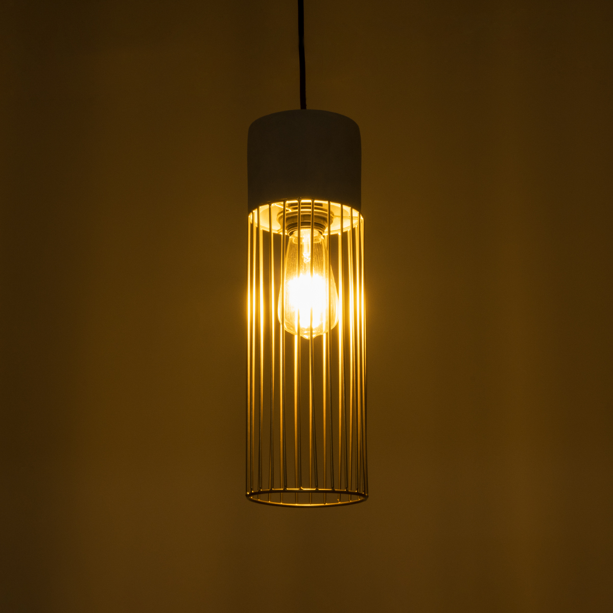 LEDTM® DURANT 01322 Μοντέρνο Κρεμαστό Φωτιστικό Οροφής με Ντουί 1 x E27 AC 220-240V IP20 - Γκρι & Χρυσό - Μ12 x Π12 x Υ40cm - Image 3
