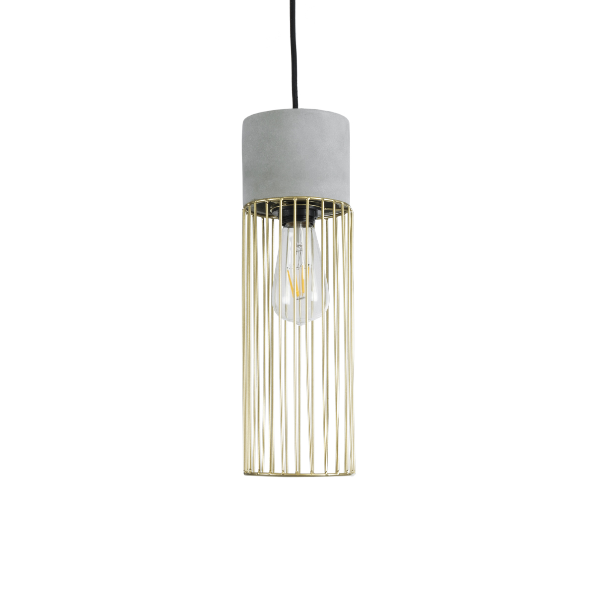 LEDTM® DURANT 01322 Μοντέρνο Κρεμαστό Φωτιστικό Οροφής με Ντουί 1 x E27 AC 220-240V IP20 - Γκρι & Χρυσό - Μ12 x Π12 x Υ40cm - Image 5