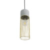 LEDTM® DURANT 01322 Μοντέρνο Κρεμαστό Φωτιστικό Οροφής με Ντουί 1 x E27 AC 220-240V IP20 - Γκρι & Χρυσό - Μ12 x Π12 x Υ40cm - Image 6