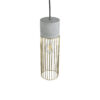 LEDTM® DURANT 01322 Μοντέρνο Κρεμαστό Φωτιστικό Οροφής με Ντουί 1 x E27 AC 220-240V IP20 - Γκρι & Χρυσό - Μ12 x Π12 x Υ40cm - Image 7