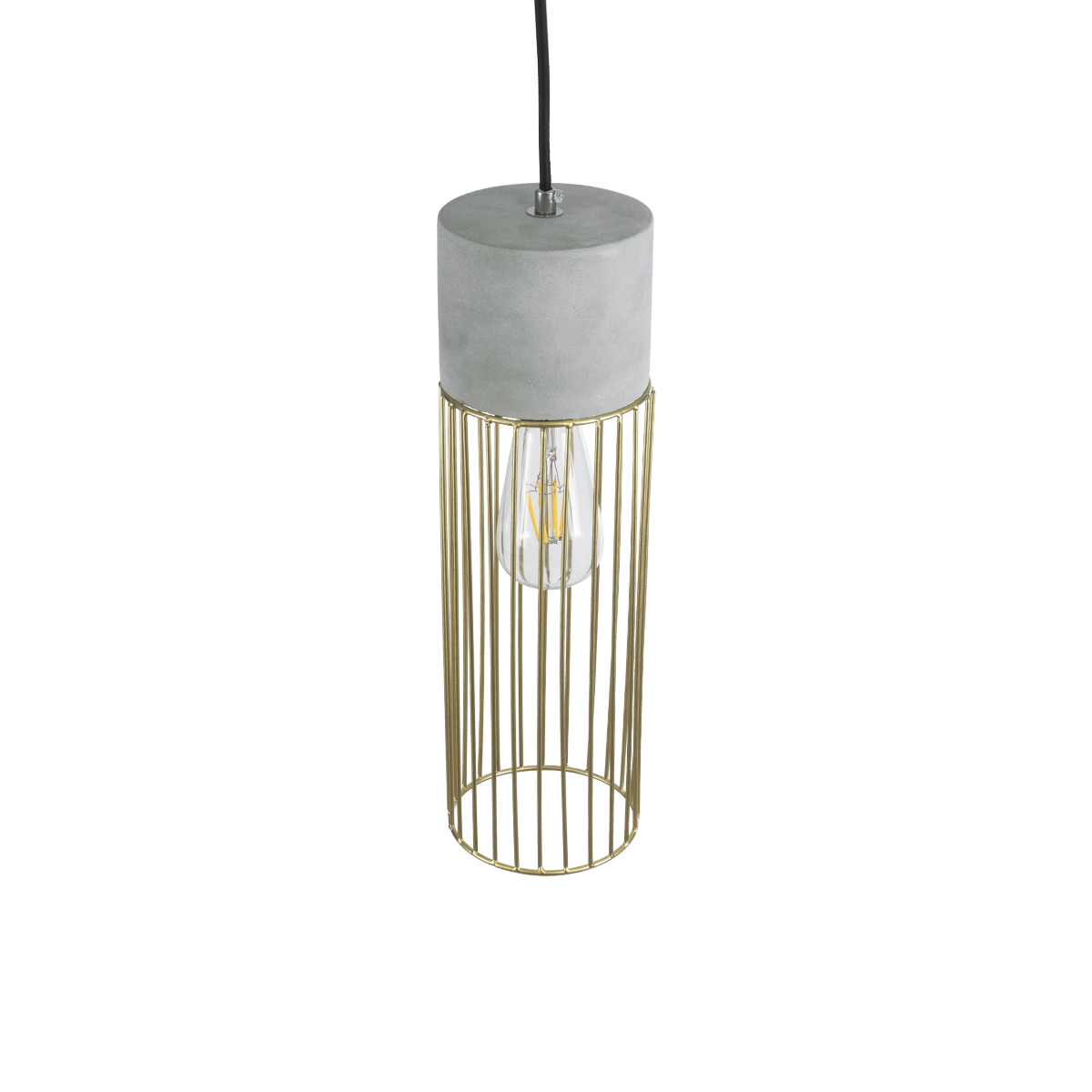 LEDTM® DURANT 01322 Μοντέρνο Κρεμαστό Φωτιστικό Οροφής με Ντουί 1 x E27 AC 220-240V IP20 - Γκρι & Χρυσό - Μ12 x Π12 x Υ40cm - Image 7