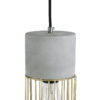 LEDTM® DURANT 01322 Μοντέρνο Κρεμαστό Φωτιστικό Οροφής με Ντουί 1 x E27 AC 220-240V IP20 - Γκρι & Χρυσό - Μ12 x Π12 x Υ40cm - Image 8