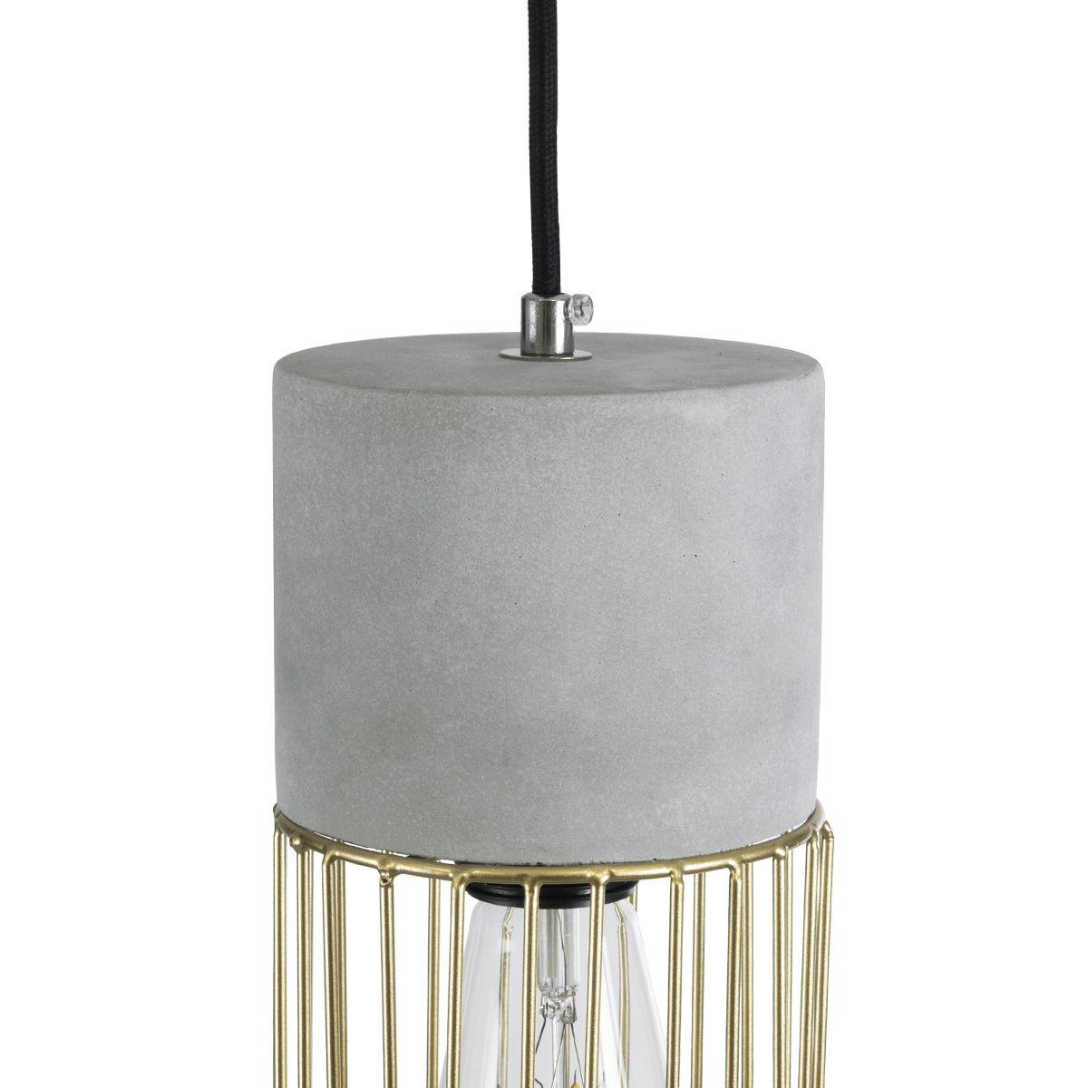 LEDTM® DURANT 01322 Μοντέρνο Κρεμαστό Φωτιστικό Οροφής με Ντουί 1 x E27 AC 220-240V IP20 - Γκρι & Χρυσό - Μ12 x Π12 x Υ40cm - Image 8
