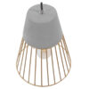LEDTM® DURANT 01323 Μοντέρνο Κρεμαστό Φωτιστικό Οροφής με Ντουί 1 x E27 AC 220-240V IP20 - Γκρι & Χρυσό - Μ25 x Π25 x Υ31cm - Image 5