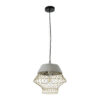 LEDTM® DURANT 01324 Μοντέρνο Κρεμαστό Φωτιστικό Οροφής με Ντουί 1 x E27 AC 220-240V IP20 - Γκρι & Χρυσό - Μ35 x Π35 x Υ35cm - Image 3