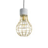 LEDTM® DURANT 01325 Μοντέρνο Κρεμαστό Φωτιστικό Οροφής με Ντουί 1 x E27 AC 220-240V IP20 - Γκρι & Χρυσό - Μ20 x Π20 x Υ35cm - Image 2