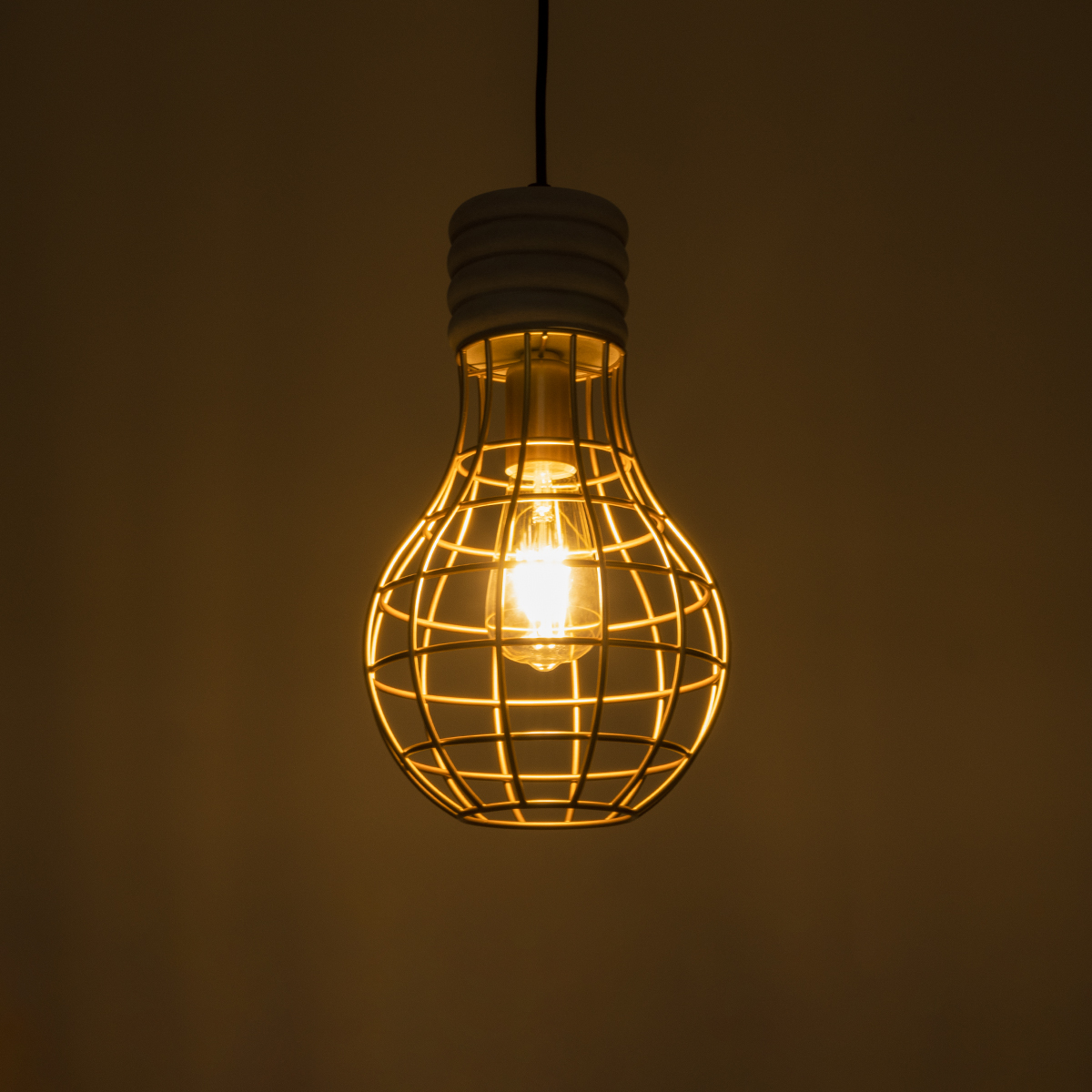 LEDTM® DURANT 01325 Μοντέρνο Κρεμαστό Φωτιστικό Οροφής με Ντουί 1 x E27 AC 220-240V IP20 - Γκρι & Χρυσό - Μ20 x Π20 x Υ35cm - Image 3