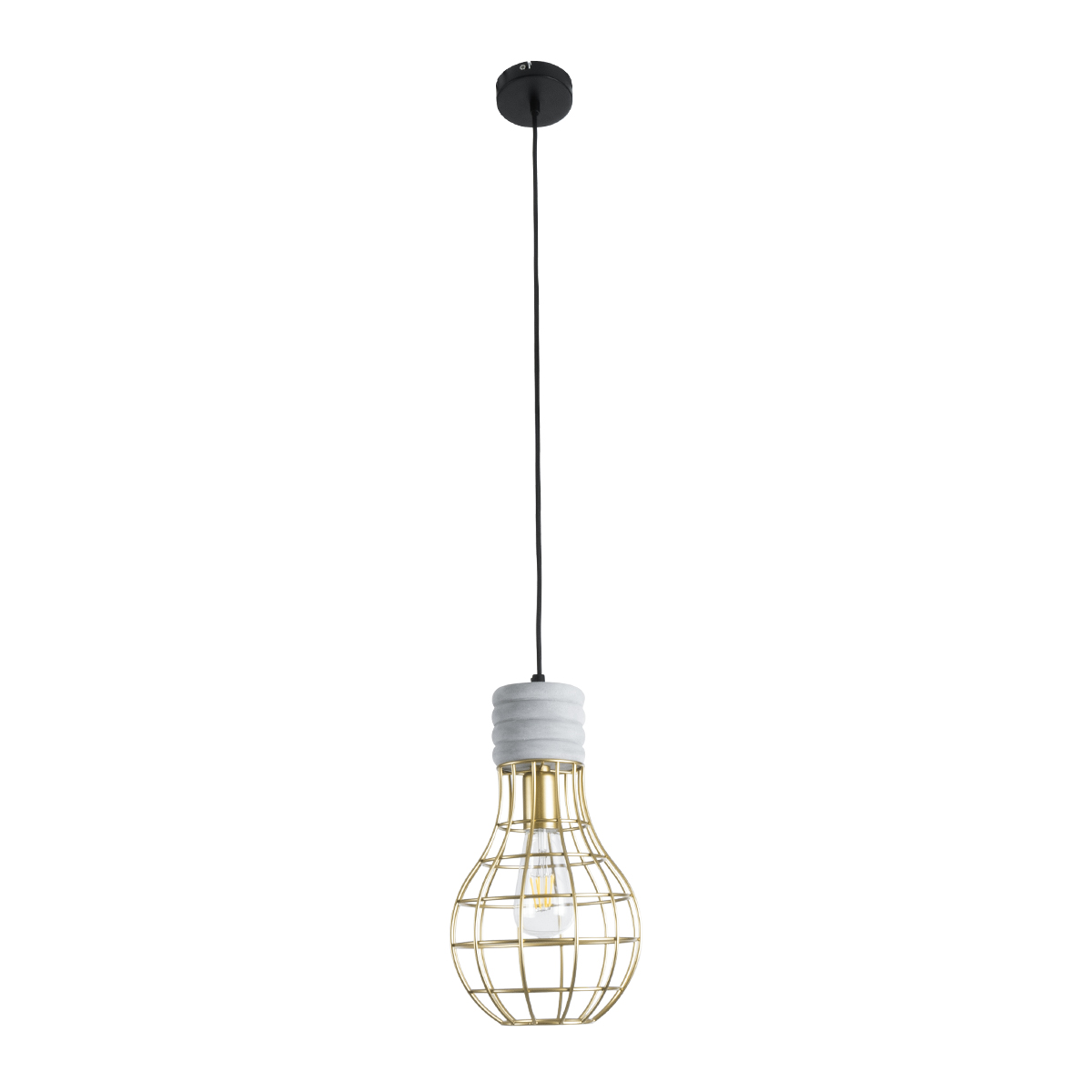 LEDTM® DURANT 01325 Μοντέρνο Κρεμαστό Φωτιστικό Οροφής με Ντουί 1 x E27 AC 220-240V IP20 - Γκρι & Χρυσό - Μ20 x Π20 x Υ35cm - Image 4