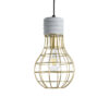 LEDTM® DURANT 01325 Μοντέρνο Κρεμαστό Φωτιστικό Οροφής με Ντουί 1 x E27 AC 220-240V IP20 - Γκρι & Χρυσό - Μ20 x Π20 x Υ35cm - Image 5