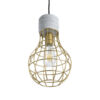 LEDTM® DURANT 01325 Μοντέρνο Κρεμαστό Φωτιστικό Οροφής με Ντουί 1 x E27 AC 220-240V IP20 - Γκρι & Χρυσό - Μ20 x Π20 x Υ35cm - Image 6