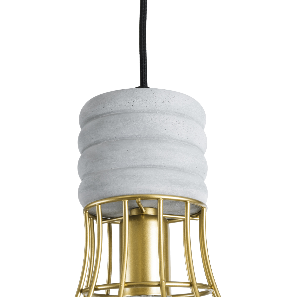 LEDTM® DURANT 01325 Μοντέρνο Κρεμαστό Φωτιστικό Οροφής με Ντουί 1 x E27 AC 220-240V IP20 - Γκρι & Χρυσό - Μ20 x Π20 x Υ35cm - Image 8