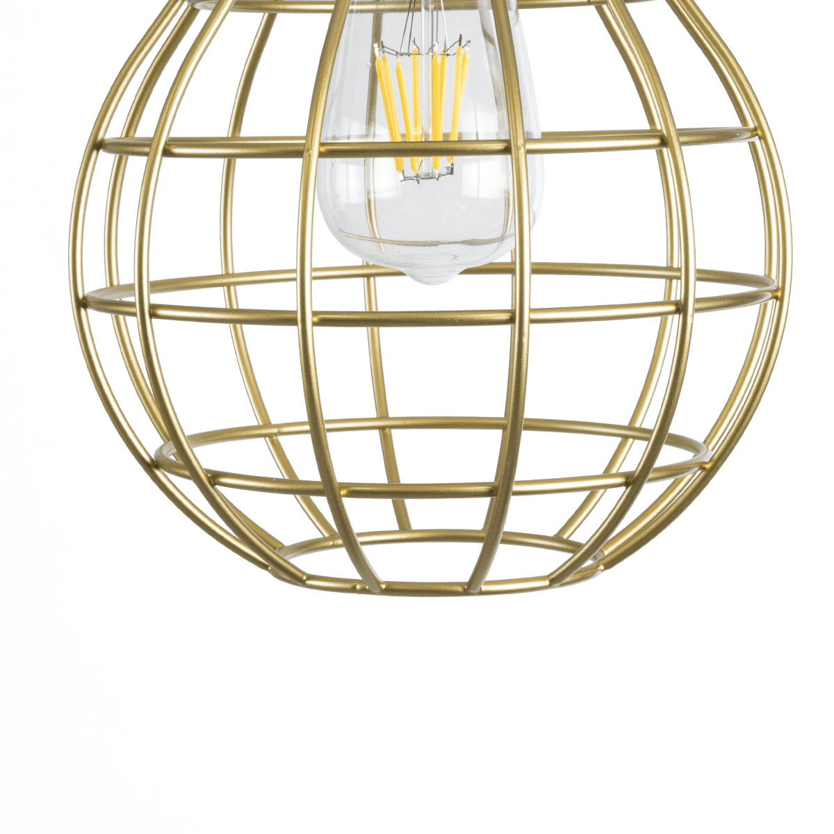 LEDTM® DURANT 01325 Μοντέρνο Κρεμαστό Φωτιστικό Οροφής με Ντουί 1 x E27 AC 220-240V IP20 - Γκρι & Χρυσό - Μ20 x Π20 x Υ35cm - Image 9