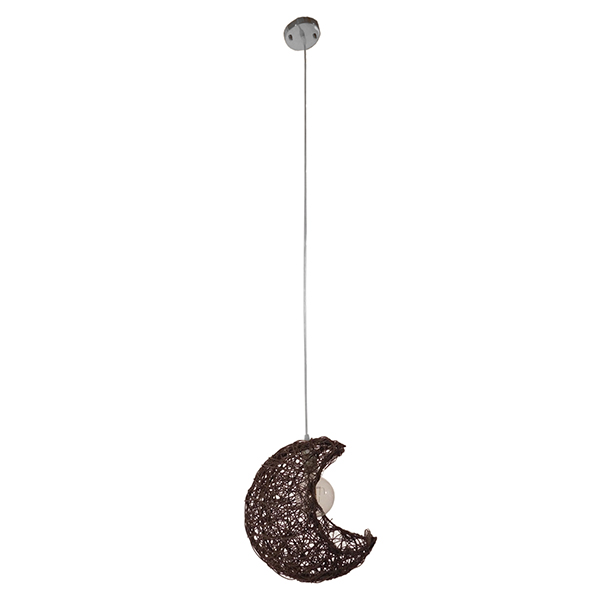 LEDTM® CRESCENT 01330 Vintage Κρεμαστό Φωτιστικό Οροφής με Ντουί 1 x E27 AC 220-240V IP20 - Καφέ - Μ30 x Π20 x Υ35cm - Image 2