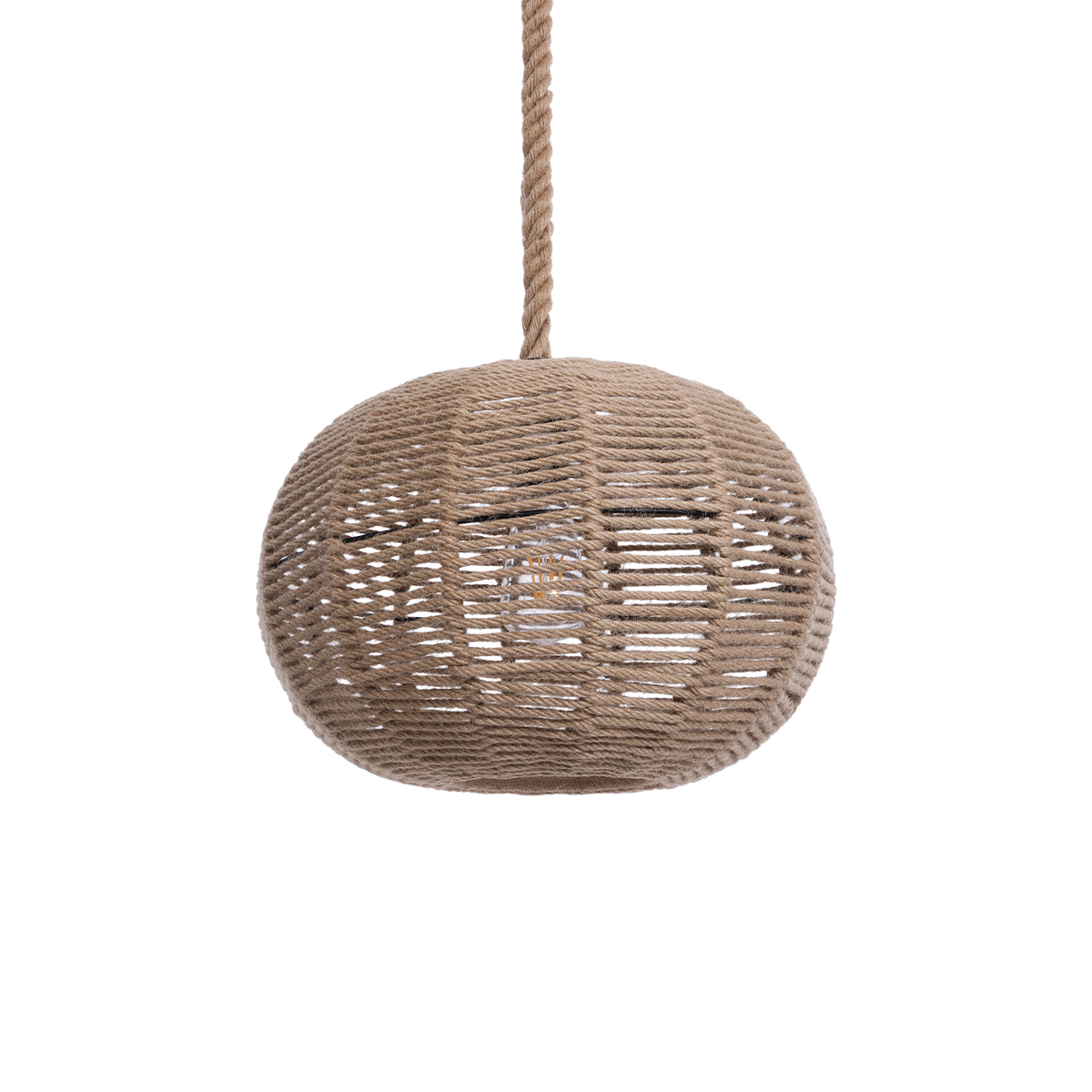 LEDTM® MANDALA 01331 Vintage Κρεμαστό Φωτιστικό Οροφής με Ντουί 1 x E27 AC 220-240V IP20 - Μπεζ - Μ40 x Π40 x Υ33cm - Image 3