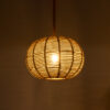 LEDTM® MANDALA 01331 Vintage Κρεμαστό Φωτιστικό Οροφής με Ντουί 1 x E27 AC 220-240V IP20 - Μπεζ - Μ40 x Π40 x Υ33cm - Image 4