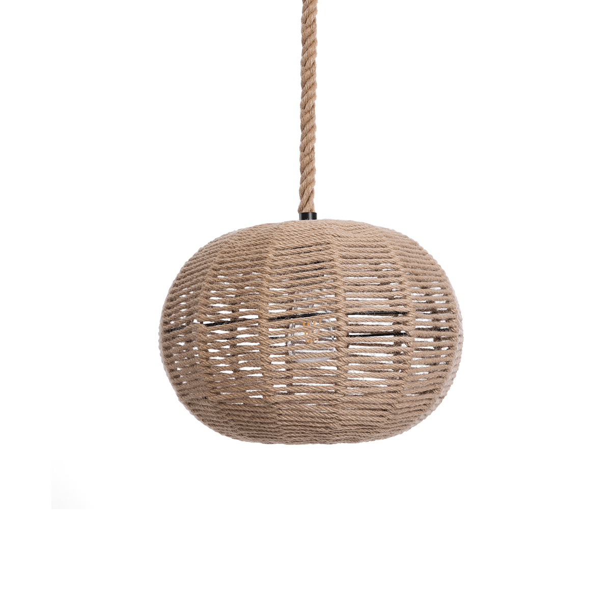 LEDTM® MANDALA 01331 Vintage Κρεμαστό Φωτιστικό Οροφής με Ντουί 1 x E27 AC 220-240V IP20 - Μπεζ - Μ40 x Π40 x Υ33cm - Image 6
