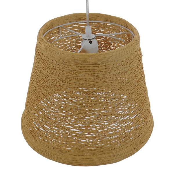 LEDTM® PLAYROOM 01332 Vintage Κρεμαστό Φωτιστικό Οροφής με Ντουί 1 x E27 AC 220-240V IP20 - Μπεζ - Μ32 x Π32 x Υ27cm - Image 4