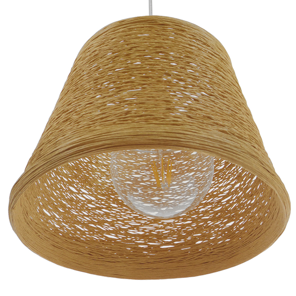 LEDTM® PLAYROOM 01332 Vintage Κρεμαστό Φωτιστικό Οροφής με Ντουί 1 x E27 AC 220-240V IP20 - Μπεζ - Μ32 x Π32 x Υ27cm - Image 5