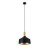 LEDTM® CALYPSO 01334-B Μοντέρνο Κρεμαστό Φωτιστικό Οροφής με Ντουί 1 x E27 AC 220-240V IP20 - Μαύρο & Μπρούτζινο - Μ36 x Π36 x Υ35cm - Image 4