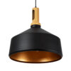 LEDTM® CALYPSO 01334-B Μοντέρνο Κρεμαστό Φωτιστικό Οροφής με Ντουί 1 x E27 AC 220-240V IP20 - Μαύρο & Μπρούτζινο - Μ36 x Π36 x Υ35cm - Image 6