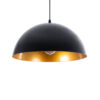 LEDTM® LUNE 01341 Μοντέρνο Κρεμαστό Φωτιστικό Οροφής με Ντουί 1 x E27 AC 220-240V IP20 - Μαύρο & Χρυσό - Μ40 x Π40 x Υ20cm - Image 2