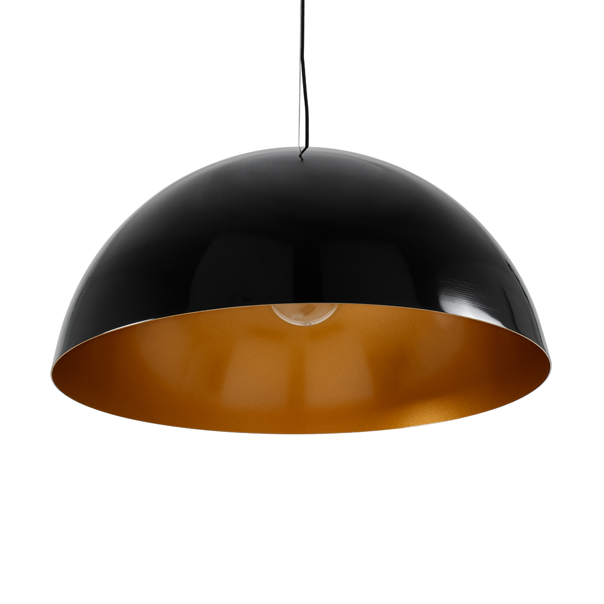 LEDTM® LUNE 01342 Μοντέρνο Κρεμαστό Φωτιστικό Οροφής με Ντουί 1 x E27 AC 220-240V IP20 - Μαύρο & Χρυσό - Μ60 x Π60 x Υ30cm - Image 6