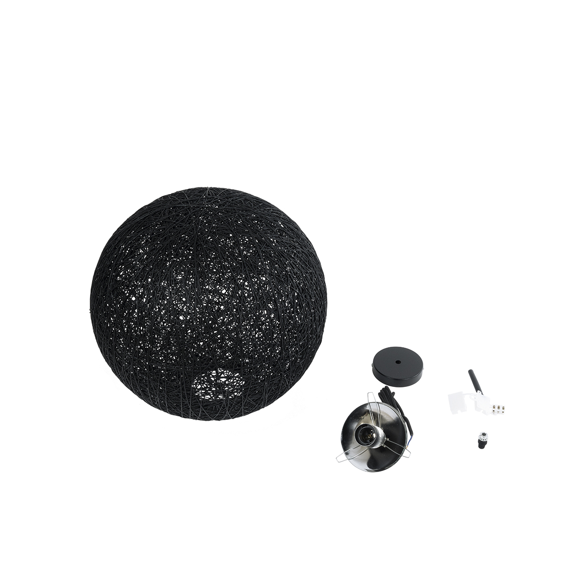 LEDTM® OCEANA 01360 Boho Κρεμαστό Φωτιστικό Οροφής με Ντουί 1 x E27 AC 220-240V IP20 - Μαύρο - Μ40 x Π40 x Υ40cm - Image 11