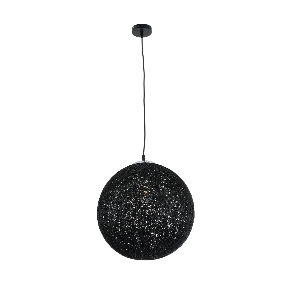 LEDTM® OCEANA 01360 Boho Κρεμαστό Φωτιστικό Οροφής με Ντουί 1 x E27 AC 220-240V IP20 - Μαύρο - Μ40 x Π40 x Υ40cm - Image 4