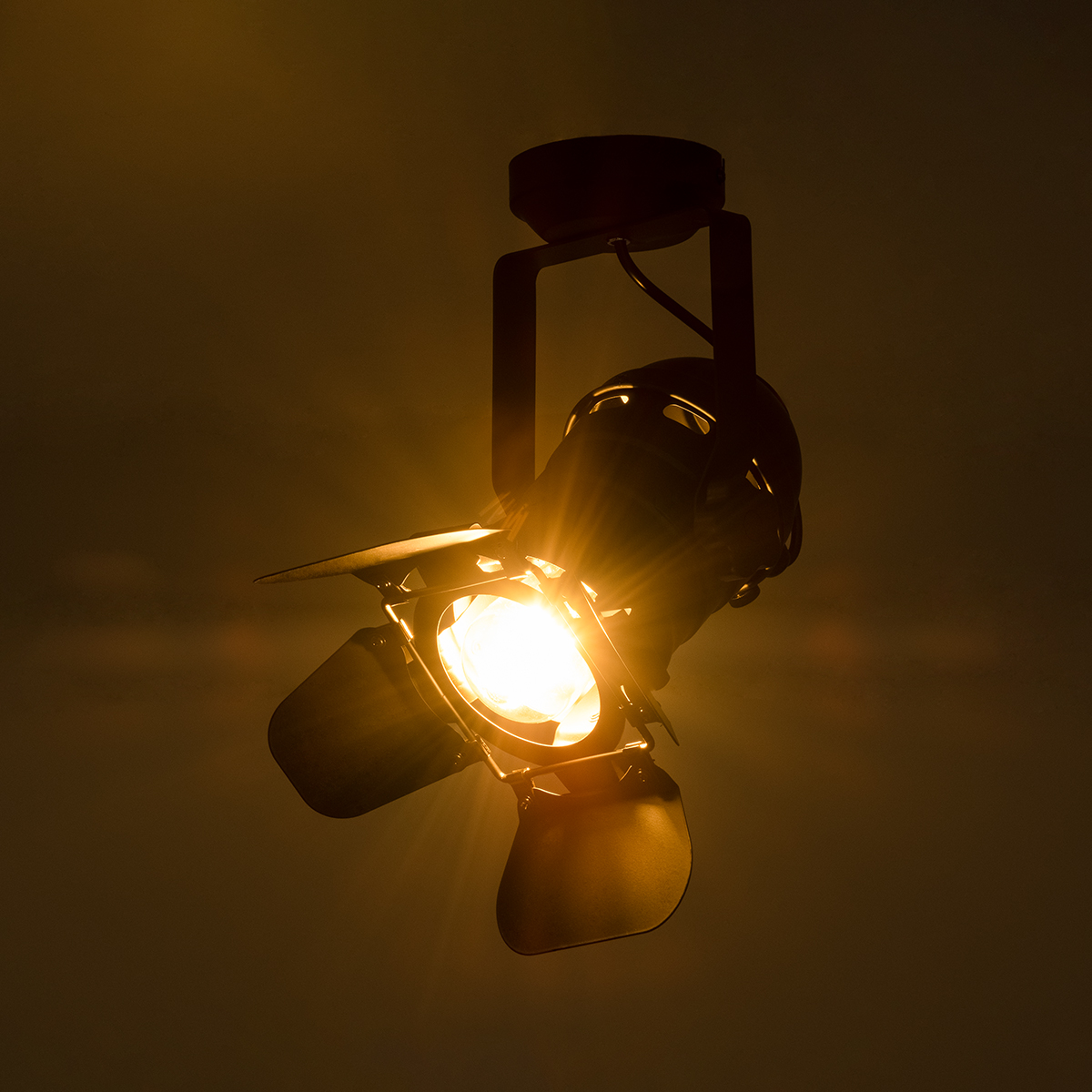 LEDTM® DETROIT 01372 Vintage Φωτιστικό Οροφής με Ντουί 1 x E27 AC 220-240V IP20 - Μαύρο - Μ26 x Π26 x Υ37cm - Image 3