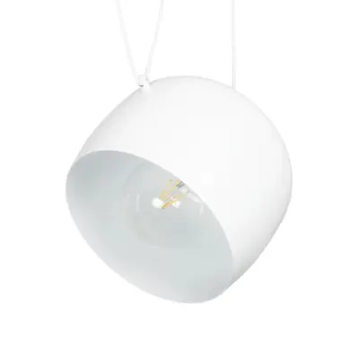 Alternative view of LEDTM® JASPER 01374 Μοντέρνο Κρεμαστό Φωτιστικό Οροφής με Ντουί 1 x E27 AC 220-240V IP20 - Λευκό - Μ25 x Π25 x Υ22cm
