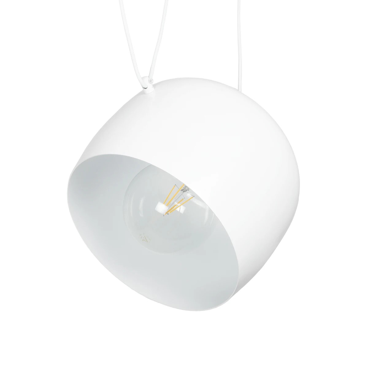 LEDTM® JASPER 01374 Μοντέρνο Κρεμαστό Φωτιστικό Οροφής με Ντουί 1 x E27 AC 220-240V IP20 - Λευκό - Μ25 x Π25 x Υ22cm - Image 2
