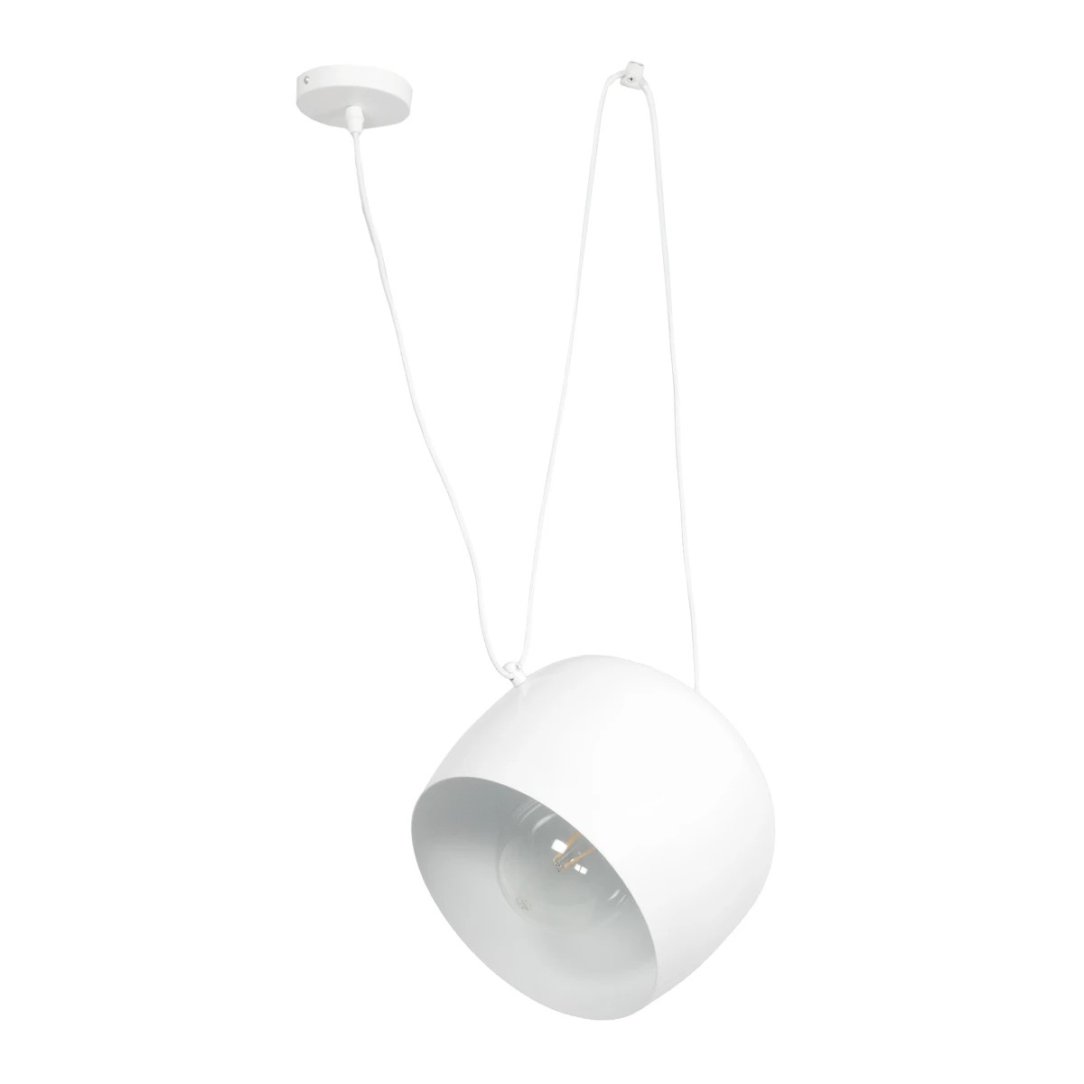 LEDTM® JASPER 01374 Μοντέρνο Κρεμαστό Φωτιστικό Οροφής με Ντουί 1 x E27 AC 220-240V IP20 - Λευκό - Μ25 x Π25 x Υ22cm - Image 4