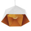 LEDTM® HEXAGON 01378 Μοντέρνο Κρεμαστό Φωτιστικό Οροφής με Ντουί 1 x E27 AC 220-240V IP20 - Λευκό & Χρυσό - Μ46 x Π46 x Y25cm - Image 6