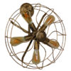 LEDTM® FAN 01381 Vintage Φωτιστικό Τοίχου - Απλίκα με Ντουί 5 x E27 AC 220-240V IP20 - Μπρούτζινο - Μ46 x Π22 x Υ46cm - Image 2