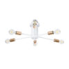 LEDTM® OLINDA 01385 Μοντέρνο Φωτιστικό Οροφής με Ντουί 6 x E27 AC 220-240V IP20 - Λευκό & Χάλκινο - Μ60 x Π60 x Υ20cm - Image 2