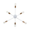 LEDTM® OLINDA 01385 Μοντέρνο Φωτιστικό Οροφής με Ντουί 6 x E27 AC 220-240V IP20 - Λευκό & Χάλκινο - Μ60 x Π60 x Υ20cm - Image 6