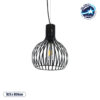 LEDTM® SCANDI 01386 Vintage Κρεμαστό Φωτιστικό Οροφής με Ντουί 1 x E27 AC 220-240V IP20 - Μαύρο - Μ23 x Π23 x Υ30cm