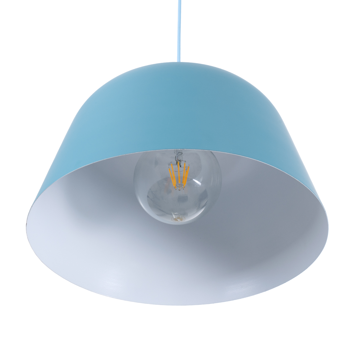 LEDTM® UPVALE 01286 Μοντέρνο Κρεμαστό Φωτιστικό Οροφής με Ντουί 1 x E27 AC 220-240V IP20 - Γαλάζιο & Λευκό - Μ40 x Π40 x Υ24cm - Image 6