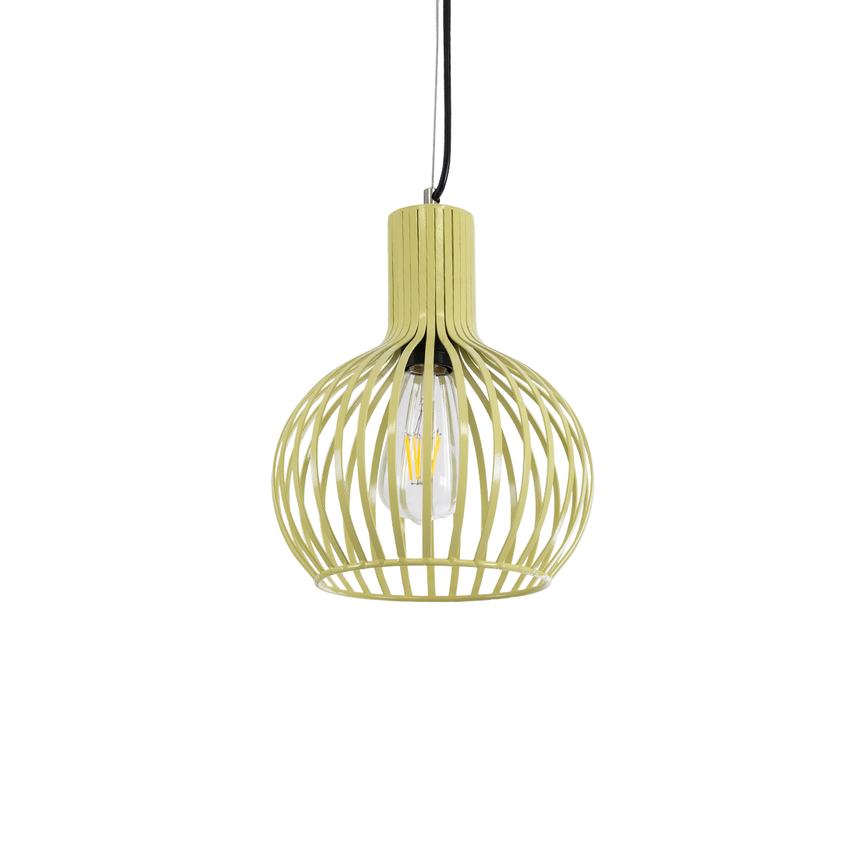 LEDTM® SCANDI 01387 Vintage Κρεμαστό Φωτιστικό Οροφής με Ντουί 1 x E27 AC 220-240V IP20 - Μπεζ - Μ23 x Π23 x Υ30cm - Image 2