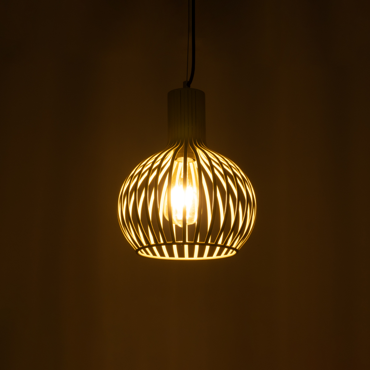 LEDTM® SCANDI 01387 Vintage Κρεμαστό Φωτιστικό Οροφής με Ντουί 1 x E27 AC 220-240V IP20 - Μπεζ - Μ23 x Π23 x Υ30cm - Image 3