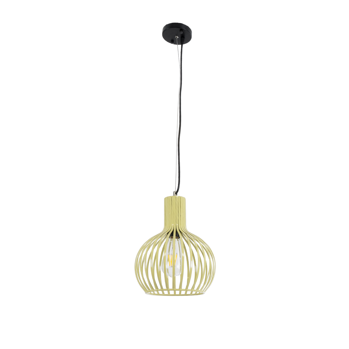 LEDTM® SCANDI 01387 Vintage Κρεμαστό Φωτιστικό Οροφής με Ντουί 1 x E27 AC 220-240V IP20 - Μπεζ - Μ23 x Π23 x Υ30cm - Image 4