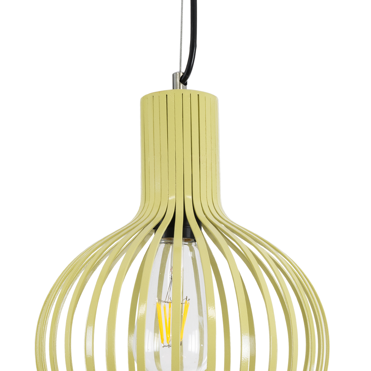 LEDTM® SCANDI 01387 Vintage Κρεμαστό Φωτιστικό Οροφής με Ντουί 1 x E27 AC 220-240V IP20 - Μπεζ - Μ23 x Π23 x Υ30cm - Image 9