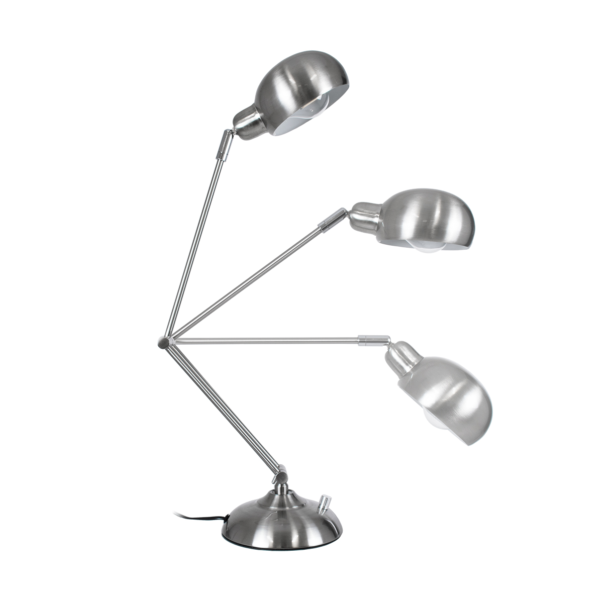 LEDTM® OFFICE 01393 Μοντέρνο Επιτραπέζιο Φωτιστικό Πορτατίφ με Ντουί 1 x E27 AC 220-240V IP20 - Ασημί - Μ14 x Π14 x Υ80cm - Image 11