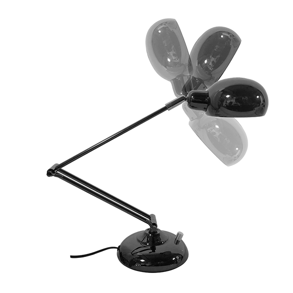 LEDTM® OFFICE 01392 Μοντέρνο Επιτραπέζιο Φωτιστικό Πορτατίφ με Ντουί 1 x E27 AC 220-240V IP20 - Μαύρο - Μ12 x Π12 x Υ80cm - Image 6